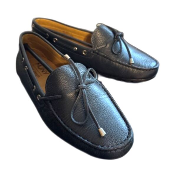 NEW MJNY Marc Joseph Riverview Leather Loafers Navy Grainy Women's 7 | Old Money - Picture 1 of 12